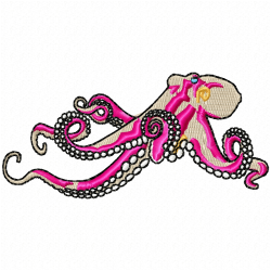 Octopus Embroidery Design 5